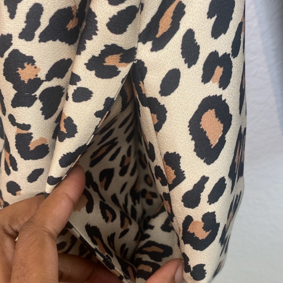 Floryday Leopard Print Long Singe Button Womens Blazer M - Picture 11 of 11